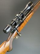 BSA .22 Hornet bolt-action rifle with chequered semi-pistol grip and forend, sling mounts, Hunter