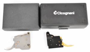 Two Remington rifle competition trigger units including one Sidhe marked S-01-001.