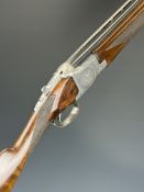 Browning B25 B1 12 bore over and under ejector shotgun with engraved action, underside, trigger