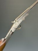 Tranter's patent .410 hammer action shotgun with chequered grip and 26 inch barrel, overall length