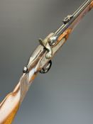 Westley Richards & Co .450 percussion hammer action monkey-tail carbine rifle with named lock