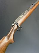 BRNO Model 2-E-H .22 bolt-action rifle with semi-pistol grip, sling mounts and 25 inch barrel,