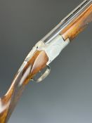 Browning B1 12 bore over and under ejector shotgun with engraved action, underside, trigger guard,