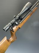 Air Arms S200 .22 PCP air rifle with textured semi-pistol grip and adjustable trigger, multi-shot