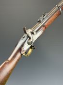 Enfield 3-band .577 muzzle loading percussion hammer action rifle with lock stamped '1860 Enfield'