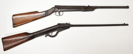 Two .177 spring air rifles Diana Model 15 with fixed sights and wooden stock, and Gem pattern with