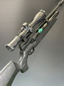 Weihrauch HW110 .22 PCP air rifle with composite stock, textured semi-pistol grip and forend, raised