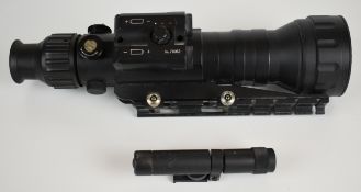 Dedal-NV gun or rifle night vision scope serial number 71062 with additional laser sight.