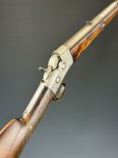 Husqvarna 1867 Remington 16 bore rolling block shotgun converted from a rifle, with chequered grip