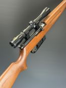 Voere .22 semi-automatic rifle with semi-pistol grip, multi-shot magazine, sling mounts, Pro Optic