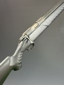 Sako P04R .17 HMR and .22 bolt-action rifle with two barrels, composite stock, semi-pistol grip,