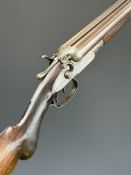 J P Clabrough & Bros 12 bore side by side hammer action shotgun with named and engraved locks,