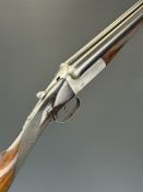 Midland Gun Co 16 bore side by side shotgun with border engraved locks, underside, top plate, fences