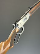 Winchester Model 94AE .38/ 357 underlever action rifle with chequered grip and forend, adjustable