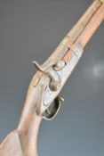 Enfield pattern three-band percussion hammer action gun with various numbers and a crown stamped
