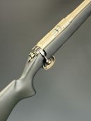 CZ 452-2E ZKM .22 bolt-action rifle with composite stock, semi-pistol grip, raised cheek piece,