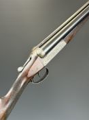 WW Greener Empire 12 bore side by side shotgun with side safety, named and engraved locks,