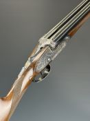 Victor Sarasqueta 12 bore side by side sidelock ejector shotgun with named and ornately engraved