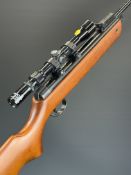 BSA Meteor Mk. V .177 air rifle with semi-pistol grip, adjustable sights and Hunter 3-7x20 scope,