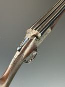 William Garden of Aberdeen 12 bore side by side ejector shotgun with engraved locks, underside,