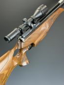 Daystate Mk 3 .177 PCP air rifle with shaped and textured thumb-hole grip, raised cheek-piece,