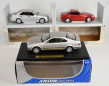 Three Anson and UT Models 1:18 scale diecast model Mercedes-Benz cars comprising CLK, C36 AMG and