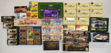 Thirty six Corgi, Matchbox and Lledo diecast model cars and trucks to include Vanguards and an Eddie