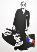 Blek le Rat (French, b1951) signed limited edition 91/250 screenprint 'The Man Who Walks Through
