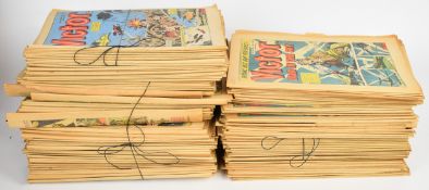 Over two hundred The Victor comics by DC Thompson Publishing, including consecutive runs 1973-1978