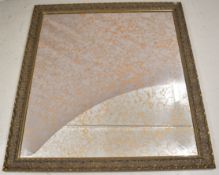 Large mirror with moulded frame and distressed glass, 137 x 147cm