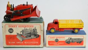 Two Dinky Supertoys diecast model vehicles comprising diecast model Leyland Comet Lorry 531 and Blaw