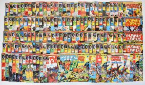 One hundred and sixty Planet of the Apes comics by Marvel UK, earliest issue #4.