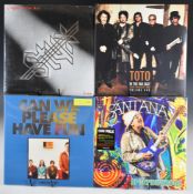 Sixteen Rock / Prog Rock LPs. Kings of Leon, Santana, Styx, Toto, Peter Frampton, Cheap Trick, Frank