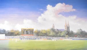 [Cricketing Interest] Signed Jack Russell limited edition 71/350 colour print 'Adelaide', signed