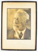 Kaiser Wilhelm II of Germany and King of Prussia signed photographic portrait, 21.5 x 16.5cm, signed