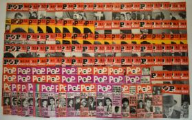 [Sixties Music Memorabilia] Pop Weekly a collection of approximately one hundred and forty issues of