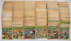 Approximately three hundred issues of Scorcher and Score comic, with long consecutive runs through