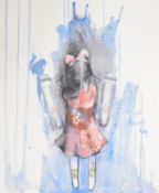 Antony Micallef (b.1975) signed limited edition 2/2 Curwen Archive print 'Bomber Girl', framed and