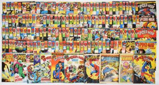 One hundred and fifty issues of Super Spider-Man and Spider-Man Comics Weekly by Marvel UK