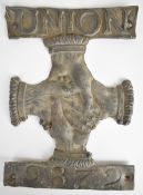 The Union Fire Office lead firemark (W4A) issued circa 1761, H26.5cm