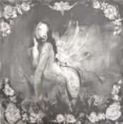 Antony Micallef (b.1975) signed limited edition 47/116 print 'Black Siren', with Lazarides blind