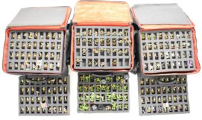 A collection of Games Workshop Warhammer 40K metal and plastic miniatures comprising Necron, Orc,