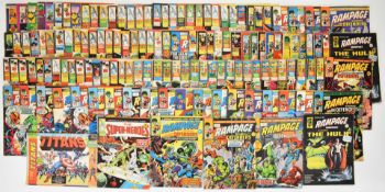 One hundred and thirty Marvel UK comics to include Rampage, The Super Heroes, The Complete Fantastic