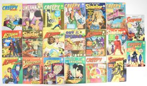Twenty Alan Class comics to include Amazing Stories of Suspense, Sinister Tales, Creepy Worlds,