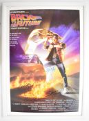 Back to the Future (1985) framed print with spurious signatures for Michael J. Fox, Christopher