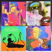 Collection of eight Happy Mondays records comprising LP Bummed and seven 12
