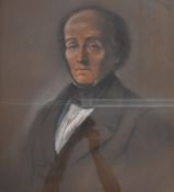 Pastel portrait of T.M.Musgrave, postmaster of Bath 1833-1854, 64 x 52cm, in gilt and wood frame