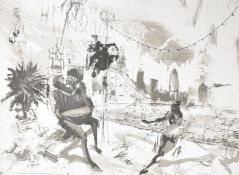 Antony Micallef (b.1975) signed limited edition 14/50 print with caption lower left 'Kiss at Tower