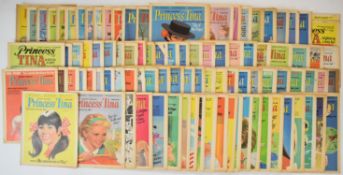 Ninety-three issues of Princess Tina comic by IPC Magazines Ltd.