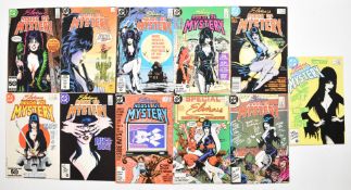 Twelve Elvira's House of Mystery comics by DC, comprising issues #1-11 and special.
